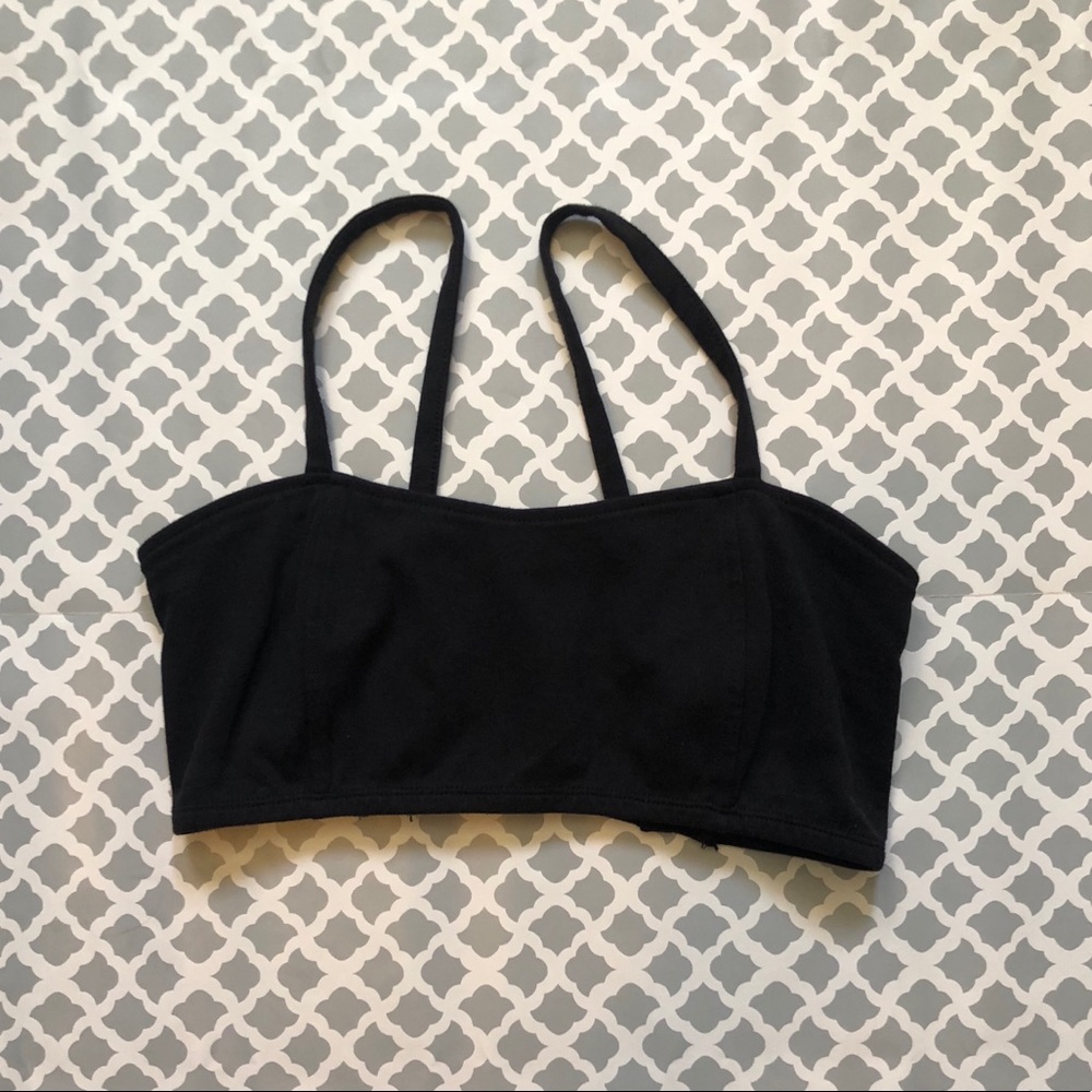 Large Forever 21 Black Bralette Strappy Back